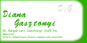diana gasztonyi business card